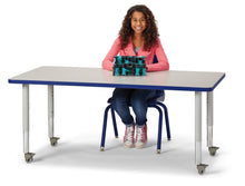 Load image into Gallery viewer, Berries® Rectangle Activity Table - 24&quot; X 36&quot;, Mobile - Gray/Blue/Gray - MMEE Distributors
