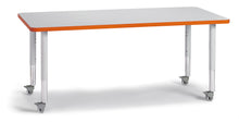 Load image into Gallery viewer, Berries® Rectangle Activity Table - 30&quot; X 60&quot;, Mobile - Gray/Orange/Gray - MMEE Distributors
