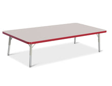 Load image into Gallery viewer, Berries® Rectangle Activity Table - 30&quot; X 60&quot;, T-height - Gray/Red/Gray - MMEE Distributors

