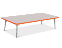 Load image into Gallery viewer, Berries® Rectangle Activity Table - 30&quot; X 60&quot;, T-height - Gray/Orange/Gray - MMEE Distributors
