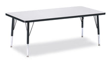 Load image into Gallery viewer, Berries® Rectangle Activity Table - 30&quot; X 60&quot;, T-height - Gray/Black/Black - MMEE Distributors

