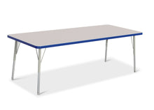 Load image into Gallery viewer, Berries® Rectangle Activity Table - 30&quot; X 72&quot;, A-height - Gray/Blue/Gray - MMEE Distributors
