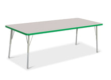 Load image into Gallery viewer, Berries® Rectangle Activity Table - 30&quot; X 72&quot;, A-height - Gray/Green/Gray - MMEE Distributors
