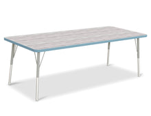 Load image into Gallery viewer, Berries® Rectangle Activity Table - 30&quot; X 72&quot;, A-height - Driftwood Gray/Coastal Blue/Gray - MMEE Distributors
