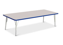 Load image into Gallery viewer, Berries® Rectangle Activity Table - 30&quot; X 72&quot;, E-height - Gray/Blue/Gray - MMEE Distributors
