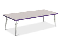 Load image into Gallery viewer, Berries® Rectangle Activity Table - 30&quot; X 72&quot;, E-height - Gray/Purple/Gray - MMEE Distributors

