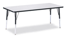 Load image into Gallery viewer, Berries® Rectangle Activity Table - 30&quot; X 72&quot;, E-height - Gray/Black/Black - MMEE Distributors
