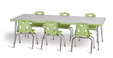 Load image into Gallery viewer, Berries® Rectangle Activity Table - 24&quot; X 36&quot;, A-height - Driftwood Gray/Key Lime/Gray - MMEE Distributors
