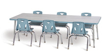 Load image into Gallery viewer, Berries® Rectangle Activity Table - 24&quot; X 36&quot;, E-height - Driftwood Gray/Coastal Blue/Gray - MMEE Distributors

