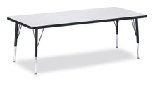 Load image into Gallery viewer, Berries® Rectangle Activity Table - 30&quot; X 72&quot;, T-height - Gray/Black/Black - MMEE Distributors
