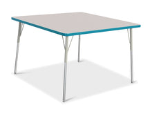 Load image into Gallery viewer, Berries® Square Activity Table - 48&quot; X 48&quot;, A-height - Gray/Teal/Gray - MMEE Distributors
