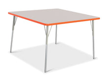 Load image into Gallery viewer, Berries® Square Activity Table - 48&quot; X 48&quot;, A-height - Gray/Orange/Gray - MMEE Distributors
