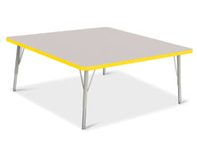 Load image into Gallery viewer, Berries® Square Activity Table - 48&quot; X 48&quot;, E-height - Gray/Yellow/Gray - MMEE Distributors
