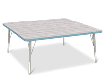 Load image into Gallery viewer, Berries® Square Activity Table - 48&quot; X 48&quot;, E-height - Driftwood Gray/Coastal Blue/Gray - MMEE Distributors

