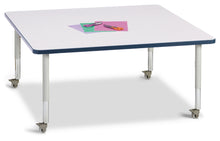 Load image into Gallery viewer, Berries® Square Activity Table - 48&quot; X 48&quot;, Mobile - Gray/Navy/Gray - MMEE Distributors
