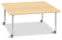 Load image into Gallery viewer, Berries® Square Activity Table - 48&quot; X 48&quot;, Mobile - Maple/Maple/Gray - MMEE Distributors
