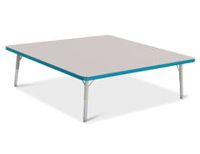 Load image into Gallery viewer, Berries® Square Activity Table - 48&quot; X 48&quot;, T-height - Gray/Teal/Gray - MMEE Distributors
