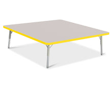 Load image into Gallery viewer, Berries® Square Activity Table - 48&quot; X 48&quot;, T-height - Gray/Yellow/Gray - MMEE Distributors

