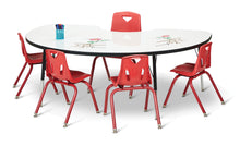 Load image into Gallery viewer, Berries® Kidney Dry Erase Table - 72&quot; x 48&quot;, E-height - Write-n-Wipe/Black/Black - MMEE Distributors
