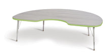 Load image into Gallery viewer, Berries® Kidney Activity Table - 48&quot; X 72&quot;, E-height - Driftwood Gray/Key Lime/Gray - MMEE Distributors
