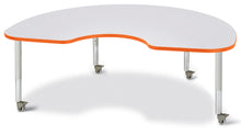 Load image into Gallery viewer, Berries® Kidney Activity Table - 48&quot; X 72&quot;, Mobile - Gray/Orange/Gray - MMEE Distributors
