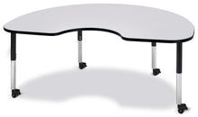 Load image into Gallery viewer, Berries® Kidney Activity Table - 48&quot; X 72&quot;, Mobile - Gray/Black/Black - MMEE Distributors

