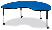 Load image into Gallery viewer, Berries® Kidney Activity Table - 48&quot; X 72&quot;, Mobile - Blue/Black/Black - MMEE Distributors
