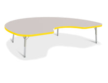 Load image into Gallery viewer, Berries® Kidney Activity Table - 48&quot; X 72&quot;, T-height - Gray/Yellow/Gray - MMEE Distributors
