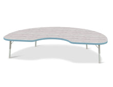 Load image into Gallery viewer, Berries® Kidney Activity Table - 48&quot; X 72&quot;, T-height - Driftwood Gray/Coastal Blue/Gray - MMEE Distributors
