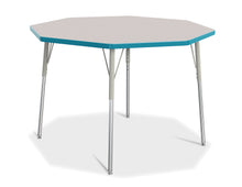 Load image into Gallery viewer, Berries® Octagon Activity Table - 48&quot; X 48&quot;, A-height - Gray/Teal/Gray - MMEE Distributors
