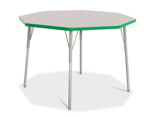 Load image into Gallery viewer, Berries® Octagon Activity Table - 48&quot; X 48&quot;, A-height - Gray/Green/Gray - MMEE Distributors
