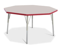 Load image into Gallery viewer, Berries® Octagon Activity Table - 48&quot; X 48&quot;, E-height - Gray/Red/Gray - MMEE Distributors
