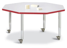 Load image into Gallery viewer, Berries® Octagon Activity Table - 48&quot; X 48&quot;, Mobile - Gray/Purple/Gray - MMEE Distributors
