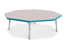 Load image into Gallery viewer, Berries® Octagon Activity Table - 48&quot; X 48&quot;, T-height - Gray/Teal/Gray - MMEE Distributors
