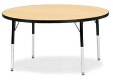 Load image into Gallery viewer, Berries® Round Activity Table - 48&quot; Diameter, A-height - Maple/Black/Black - MMEE Distributors
