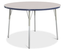 Load image into Gallery viewer, Berries® Round Activity Table - 48&quot; Diameter, A-height - Gray/Navy/Gray - MMEE Distributors
