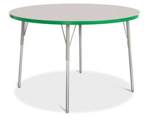 Load image into Gallery viewer, Berries® Round Activity Table - 48&quot; Diameter, A-height - Gray/Green/Gray - MMEE Distributors

