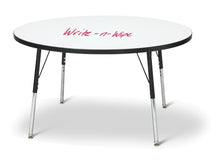 Load image into Gallery viewer, Berries® Round Dry Erase Table - 48&quot; Diameter, A-height - Write-n-Wipe/Black/Black - MMEE Distributors
