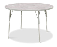 Load image into Gallery viewer, Berries® Round Activity Table - 48&quot; Diameter, A-height - Driftwood Gray/Gray/Gray - MMEE Distributors
