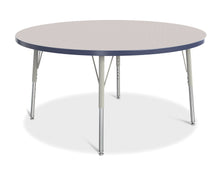 Load image into Gallery viewer, Berries® Round Activity Table - 48&quot; Diameter, E-height - Gray/Navy/Gray - MMEE Distributors
