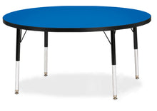 Load image into Gallery viewer, Berries® Round Activity Table - 48&quot; Diameter, E-height - Blue/Black/Black - MMEE Distributors
