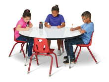 Load image into Gallery viewer, Berries® Round Dry Erase Table - 48&quot; Diameter, A-height - Write-n-Wipe/Black/Black - MMEE Distributors
