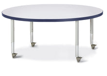 Load image into Gallery viewer, Berries® Trapezoid Activity Tables - 24&quot; X 48&quot;, Mobile - Gray/Purple/Gray - MMEE Distributors
