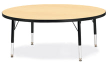 Load image into Gallery viewer, Berries® Round Activity Table - 48&quot; Diameter, T-height - Maple/Black/Black - MMEE Distributors
