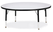 Load image into Gallery viewer, Berries® Round Activity Table - 48&quot; Diameter, T-height - Gray/Black/Black - MMEE Distributors
