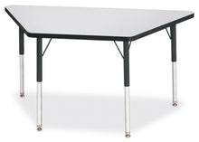 Load image into Gallery viewer, Berries® Trapezoid Activity Tables - 24&quot; X 48&quot;, A-height - Gray/Black/Black - MMEE Distributors

