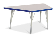 Load image into Gallery viewer, Berries® Trapezoid Activity Tables - 24&quot; X 48&quot;, E-height - Gray/Blue/Gray - MMEE Distributors
