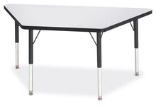 Load image into Gallery viewer, Berries® Trapezoid Activity Tables - 24&quot; X 48&quot;, E-height - Gray/Black/Black - MMEE Distributors
