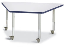 Load image into Gallery viewer, Berries® Trapezoid Activity Tables - 24&quot; X 48&quot;, Mobile - Gray/Navy/Gray - MMEE Distributors
