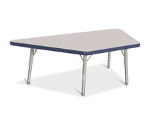 Load image into Gallery viewer, Berries® Trapezoid Activity Tables - 24&quot; X 48&quot;, T-height - Gray/Navy/Gray - MMEE Distributors

